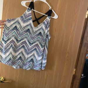 Maurice’s size 2 strappy tank, chevron stripes